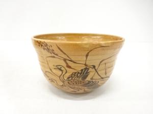 色絵　鳥　茶碗(無地箱付)